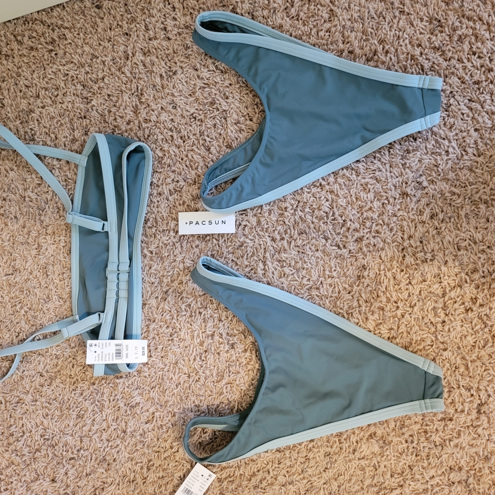 PacSun Women's Blue Bikini Set